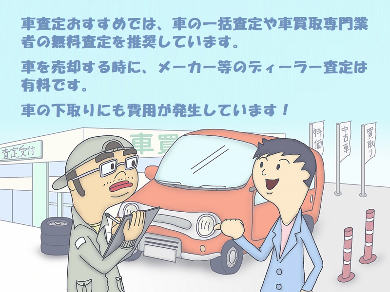 車は賢く無料査定で売却 有料査定に注意して下さい